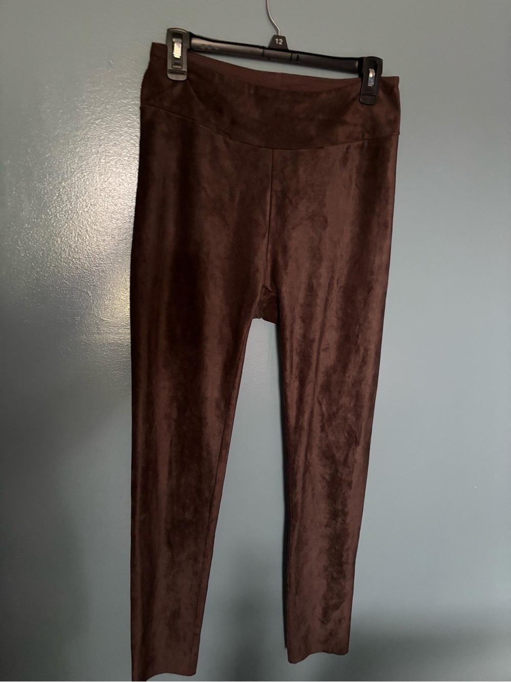 Splendid Brown Faux-Suede Womens Leggings